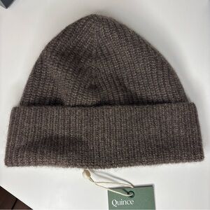Quince 100% Cashmere Ribbed Beanie Size S/XS - Brown - NWT